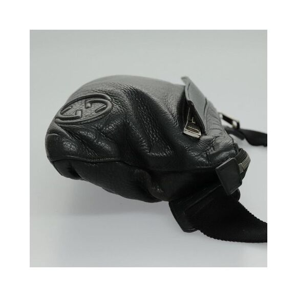 Pre Loved Gucci GG Marmont Leather Shoulder Bag Unisex Black - Picture 5 of 8